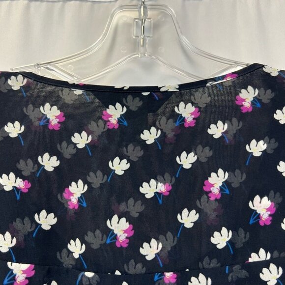 Christopher & Banks Womens Peasant Blouse Multicolor Long Sleeve Smocked Boho M - Picture 6 of 11